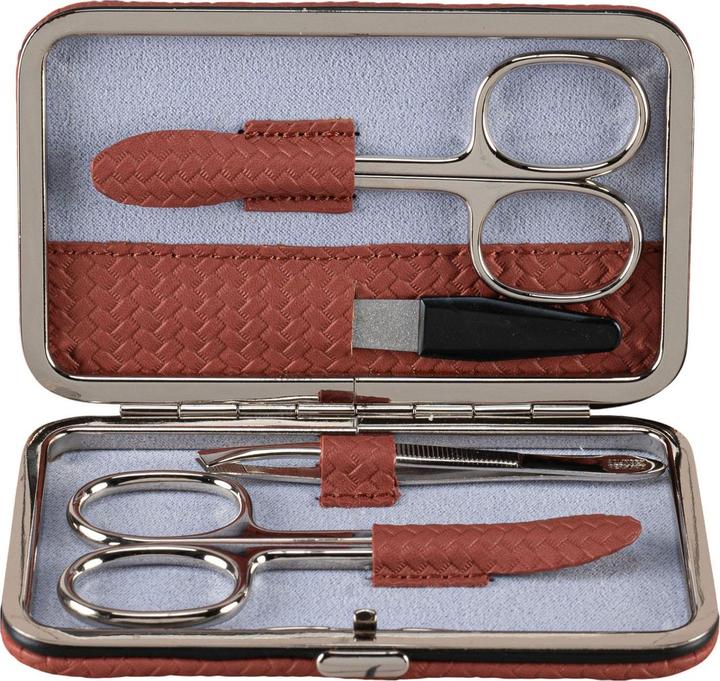 Windrose 803951.03 - 4-teilig Maniküretui Corbello terrakotta