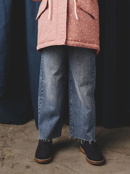 Produktbild Vertbaudet DIE UNVERWÜSTLICHE, robuste Mädchen Jeans mit weitem Bein (116)