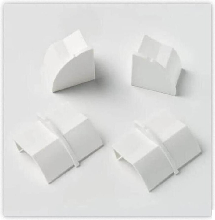 Produktbild D-Line Zubehörset weiss V22022 zu Viertelrundkanal 22 / 22 (Kabeldurchlass, 2.50 cm)