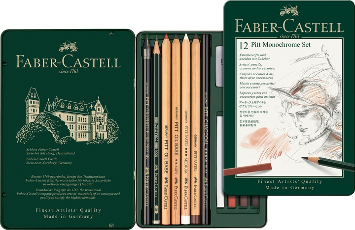 Actual product image Faber-Castell Pitt Monochrome set (Multicoloured, 12 x)