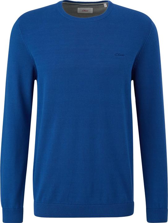 Produktbild s.Oliver Strickpullover Strickpullover mit Logo-Stickerei (S)