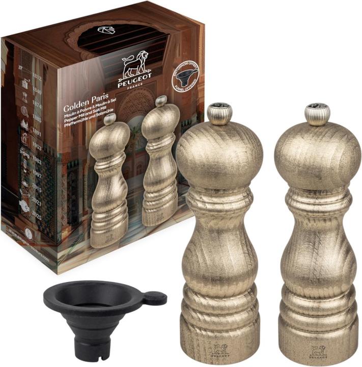 Actual product image Peugeot - 18 cm Pfeffer- & Salzmühle Golden Paris gold (Pepper, Salt)