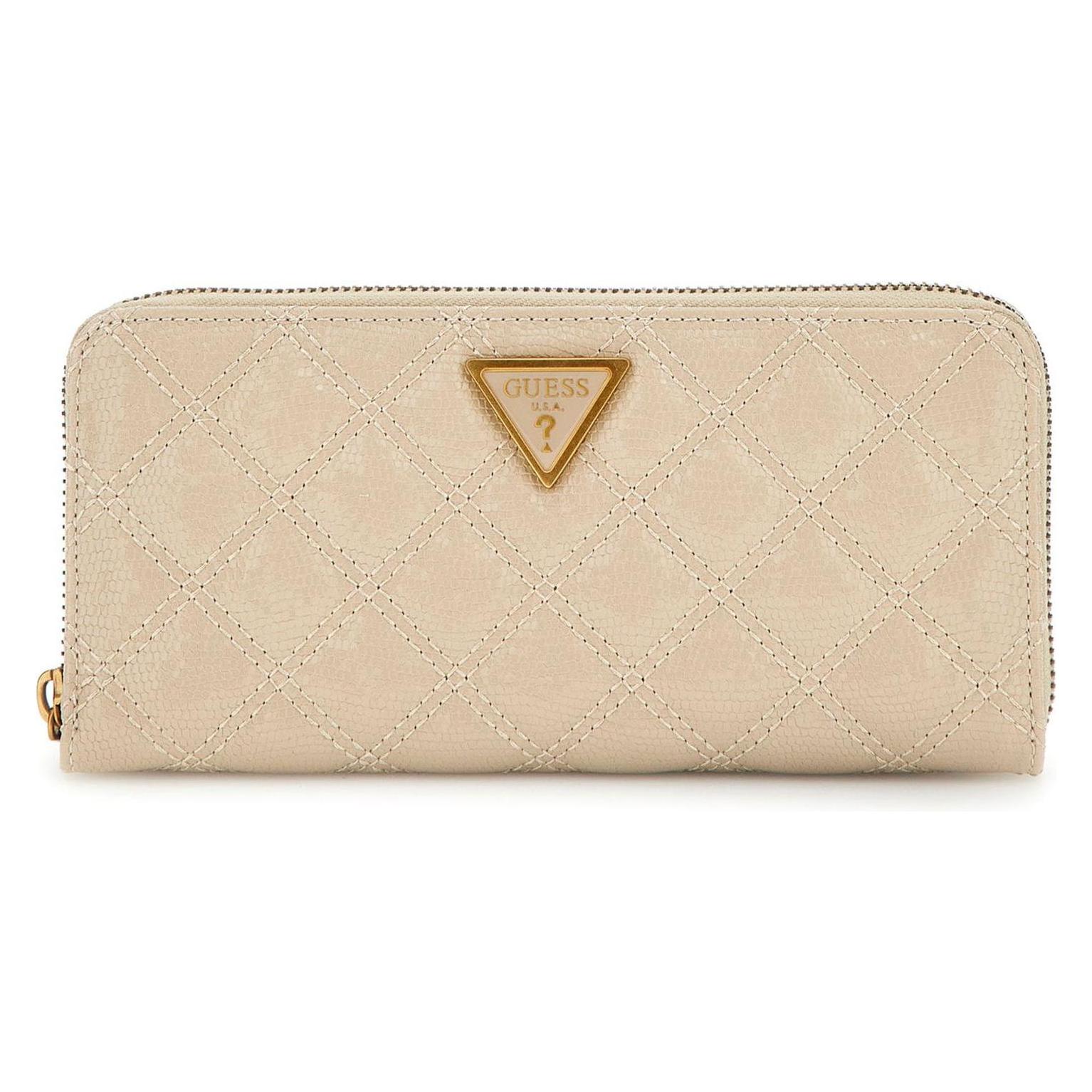 Guess, Damen, Portemonnaie, Giully Zip Around Wallet, Beige