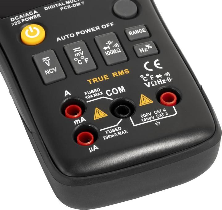 Actual product image PCE Instruments PCE-DM 7 Hand-held multimeter digital CAT II 1000 V, CAT III 600 V (CAT II 1000V, CAT III 600V)