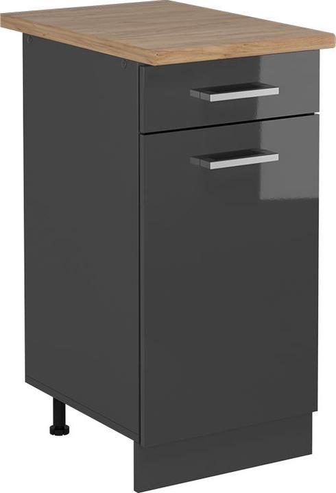 Anthrazit, Anthrazit hochglanz, Goldkraft Eiche