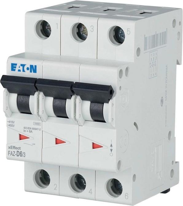 Immagine prodotto Eaton Interruttore automatico, curva D, 6A, 3 poli