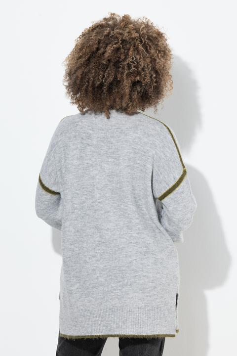 Produktbild Ulla Popken Pullover, Ziernähte, Stehkragen, Langarm (46, 48)