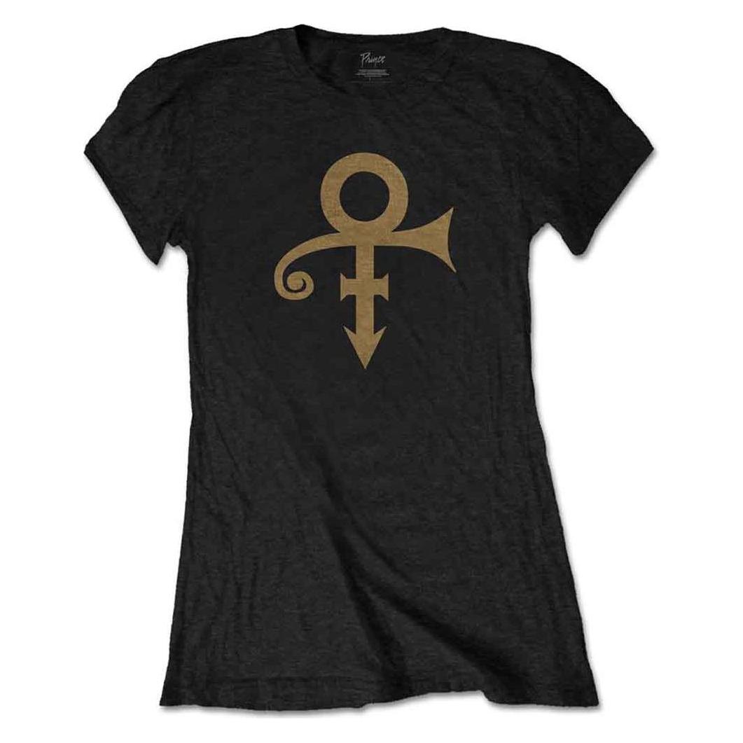 Prince, Damen, Shirts, Symbol (Girlie), Schwarz, (M)