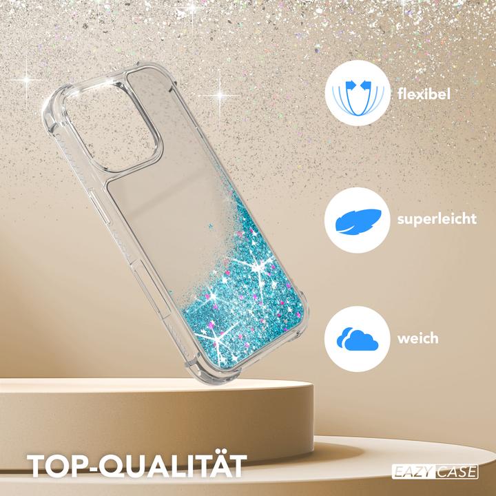 Actual product image EAZY CASE Liquid Glittery Hülle für iPhone 16 Pro (Apple iPhone 16 Pro)