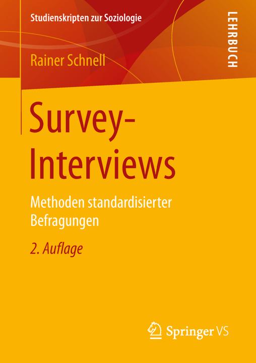 Produktbild Survey-Interviews (Deutsch, Rainer Schnell, 2019)