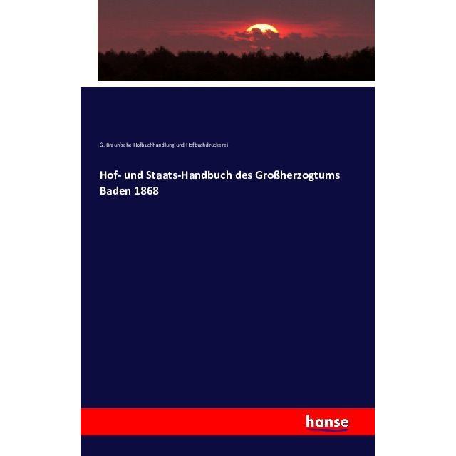 Hof- und Staats-Handbuch des Grossherzogtums Baden 1868, Fachbücher