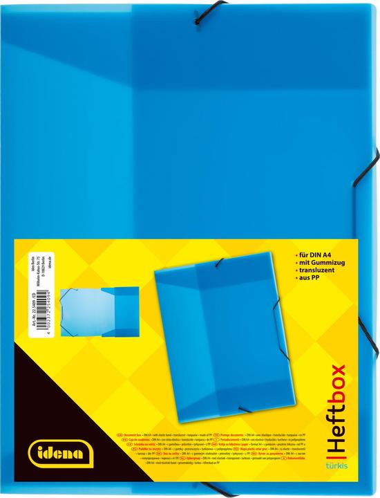 Image du produit Idena Classeur A4 élastique PP translucide turquoise (A4, 1x)