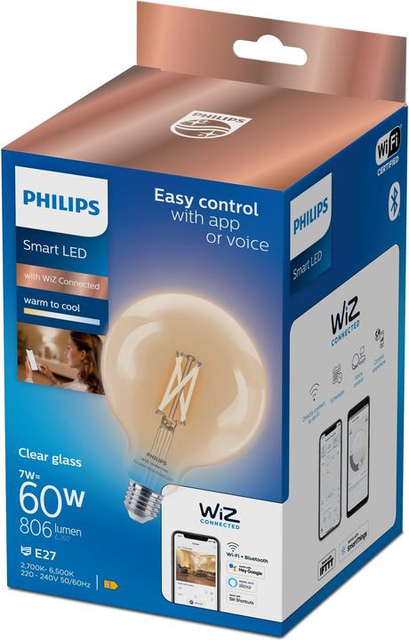 Image du produit Philips WFB 60W G125 E27 927-65 CL 1PF/6 (E27, 806 lm, 1 x)
