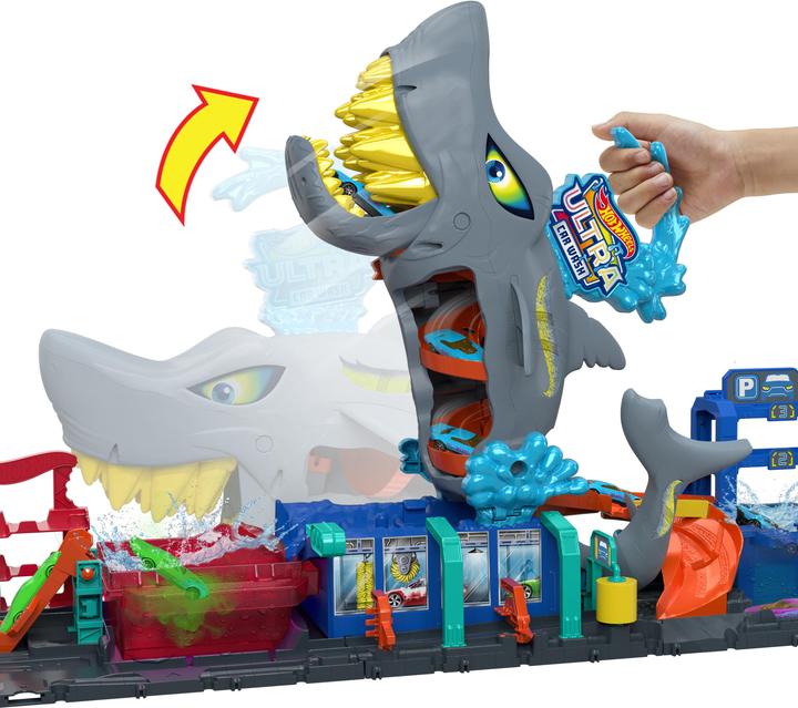 Actual product image Hot Wheels City Ultimate Shark Car Wash
