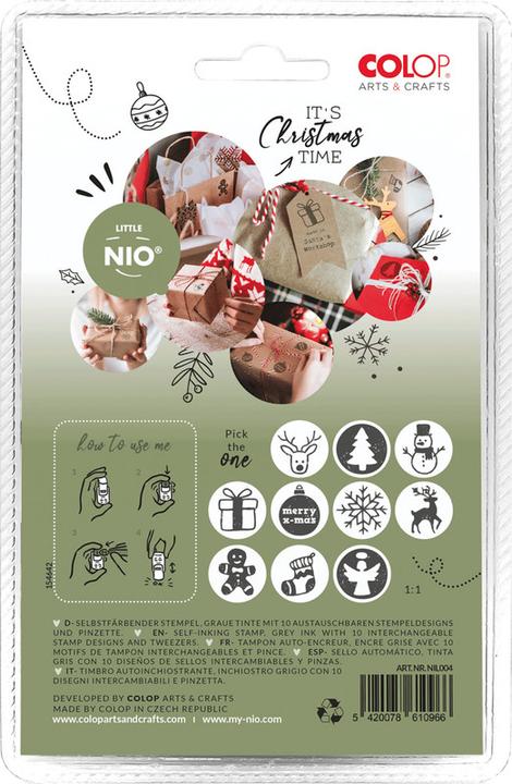 Actual product image Colop Stamp Little NIO Set Handmade, 10 pieces