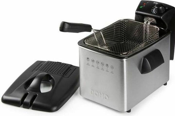 Produktbild Domo DO465FR - Frituurpan - 4L - 3000W - Koude zone - RVS