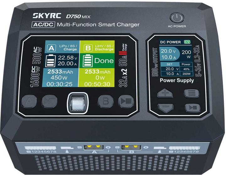 Immagine prodotto SkyRC D750 MIX Ladegerät LiPo 1-8s 32A 500W AC