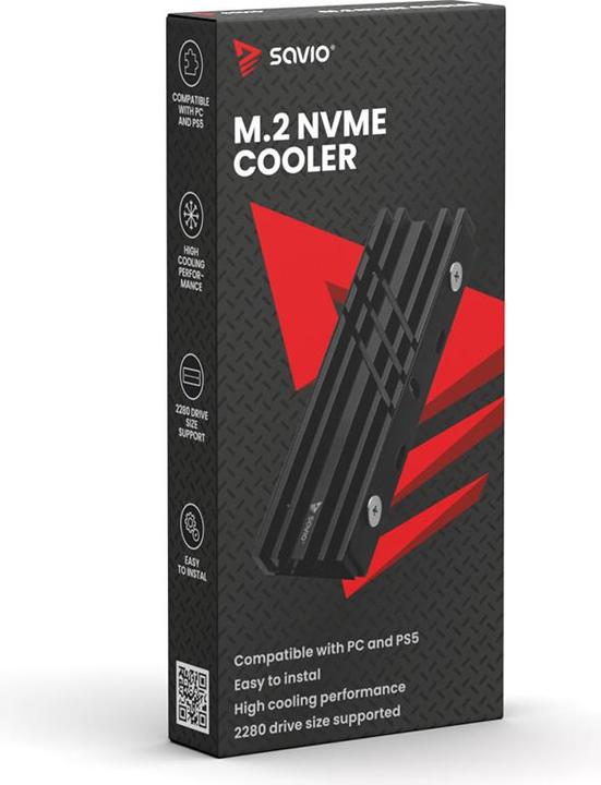 Produktbild Savio Chłodzenie do dysków M.2 NVMe 2280, AK-60