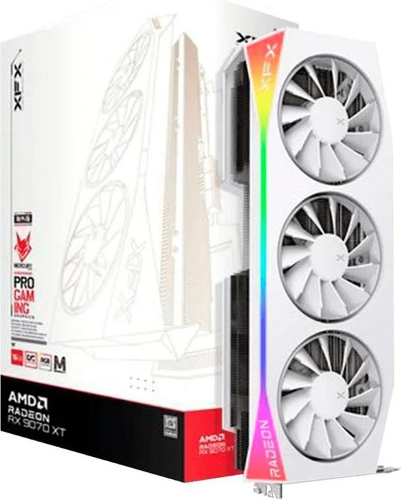 Actual product image XFX Mercury Radeon RX 9070 XT OC White Magnetic Air Edition (16 GB)