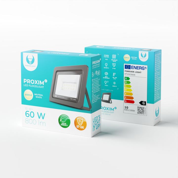 Produktbild Forever Light Flutlicht LED PROXIM II 10W |4500K| IP66 (800 lm, IP66)