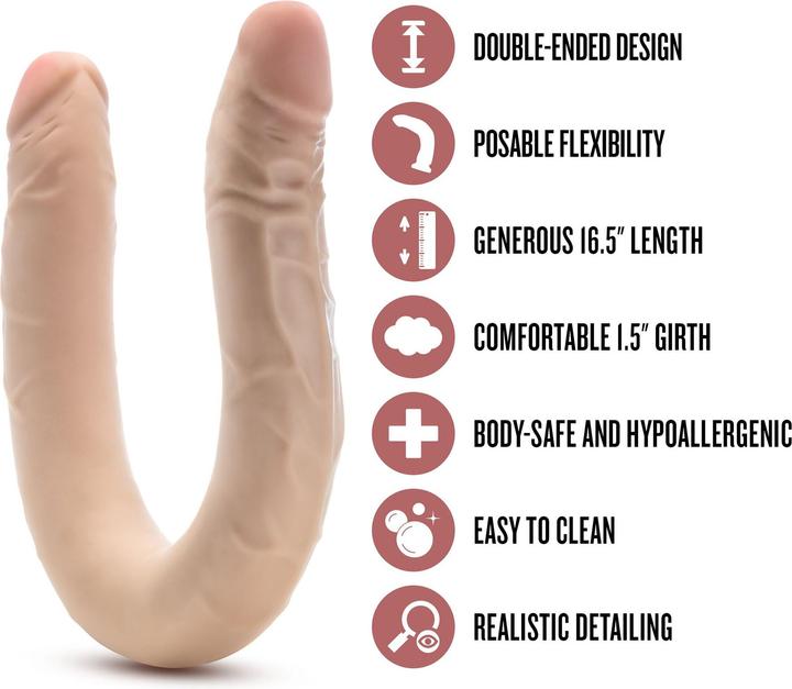 Image du produit Blush dr. skin plus 14” posable double dong beige