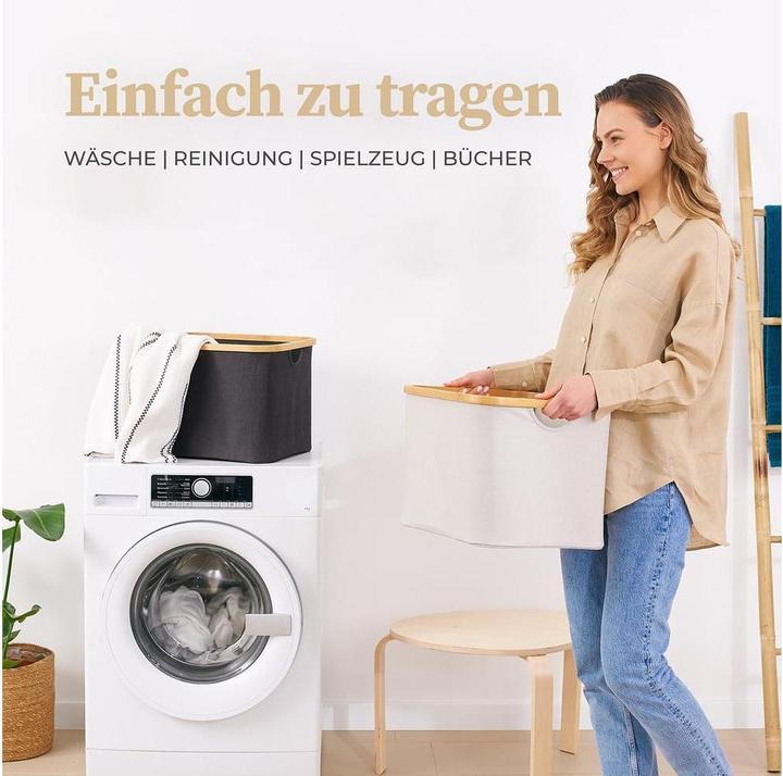 Immagine prodotto Hennez Aufbewahrungskorb Adrian Grau/Dunkelgrau, 40 l (41 x 31 x 31 cm)