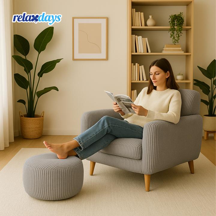 Actual product image Relaxdays Cord pouf