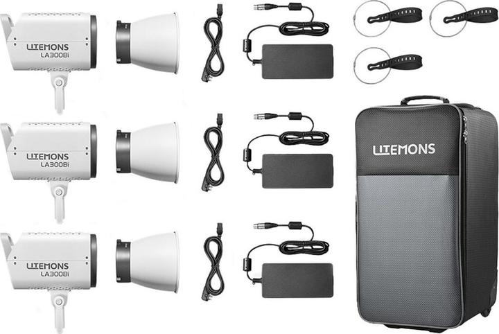 Actual product image Godox Litemons LA300Bi Bi colour LED Video Light 3 light kit (Video light)