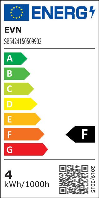 Label énergétique EVN SB5424150509902 RGBWLEDStripsRouleau 5m 24V IP54 3000K 85W (RGBW, 500 cm, Intérieur)