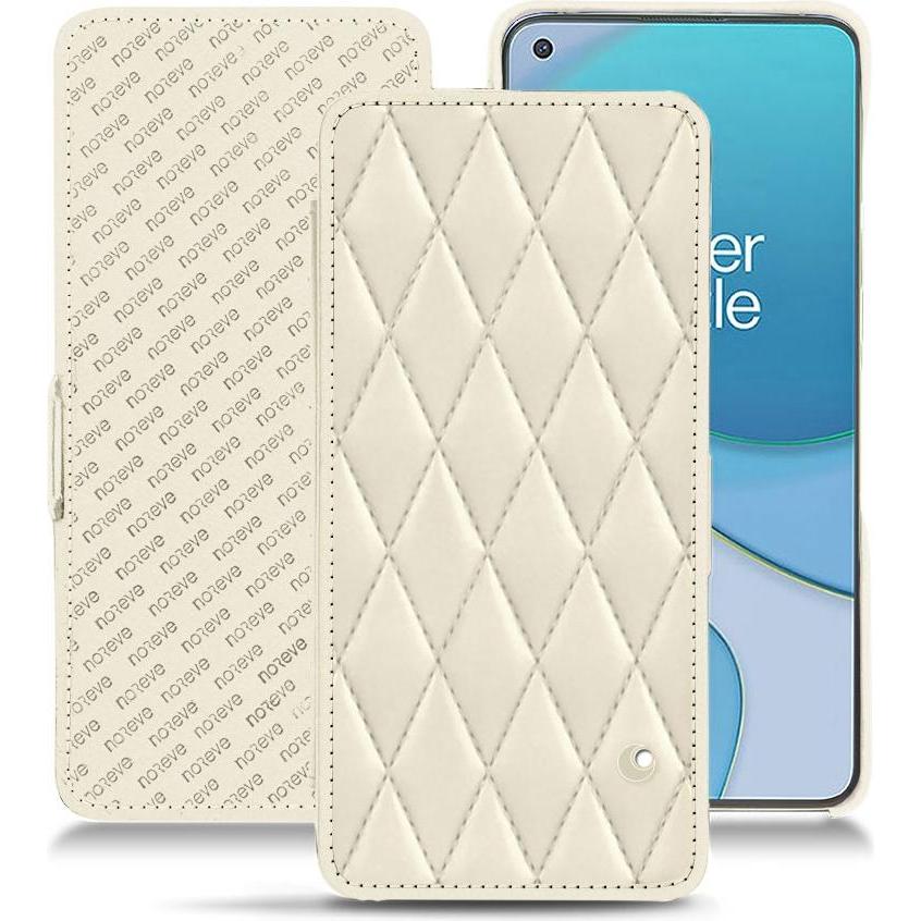 Thumbnail - Noreve Lederschutzhülle horizontal (OnePlus 8T), Smartphone Hülle, Weiss