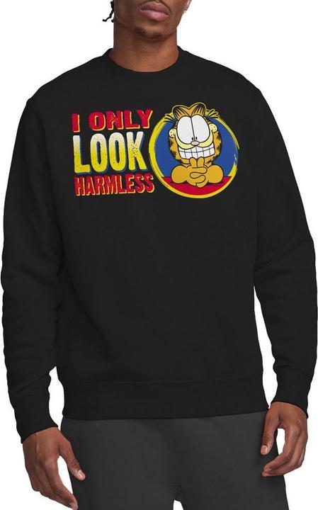 Actual product image Garfield Unisex Adult I Only Look Harmless Sweatshirt (M)