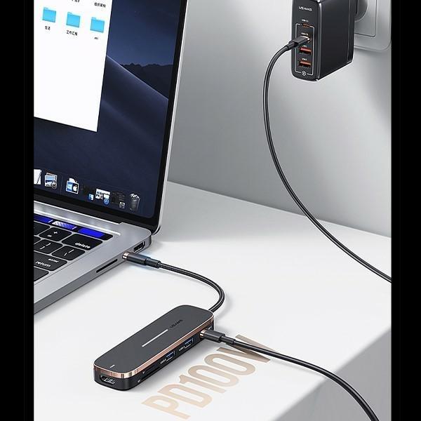 Actual product image Usams SJ575HUB01 (USB-C, 6 ports)