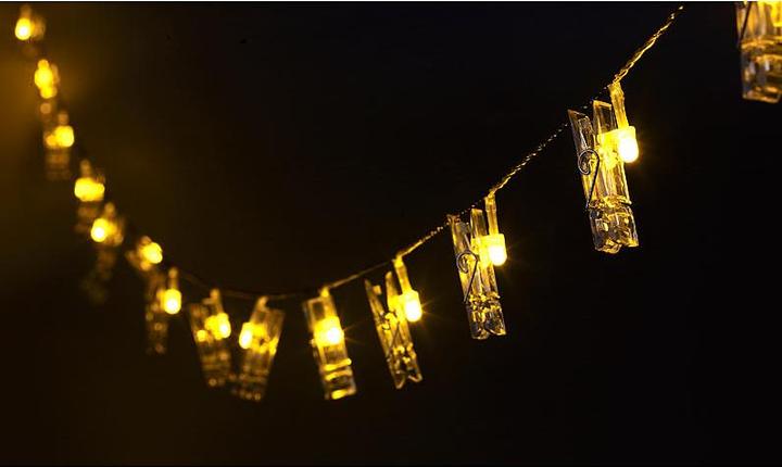 Image du produit Lunartec Lot de 2 guirlandes lumineuses LED Photo Clips (10 m)