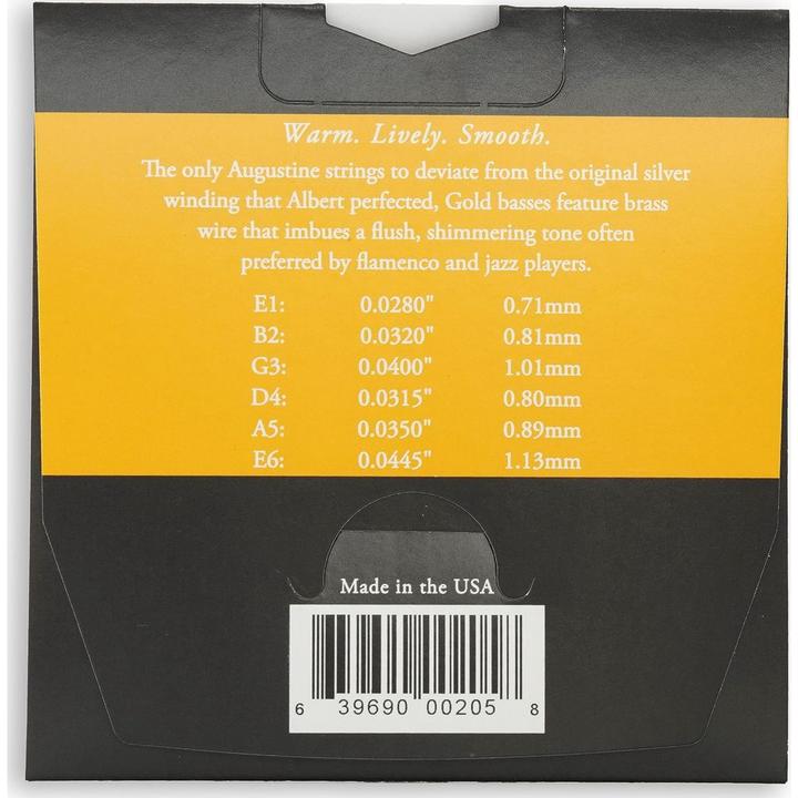 Actual product image Augustine Gold rate (6x, Guitar, 0.04")