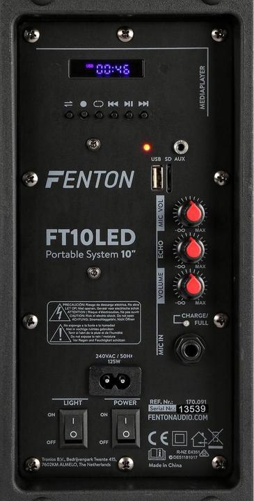 Produktbild Fenton FT10LED Aktiv Trolley-Speaker (Aktiv, 1x 450 W)