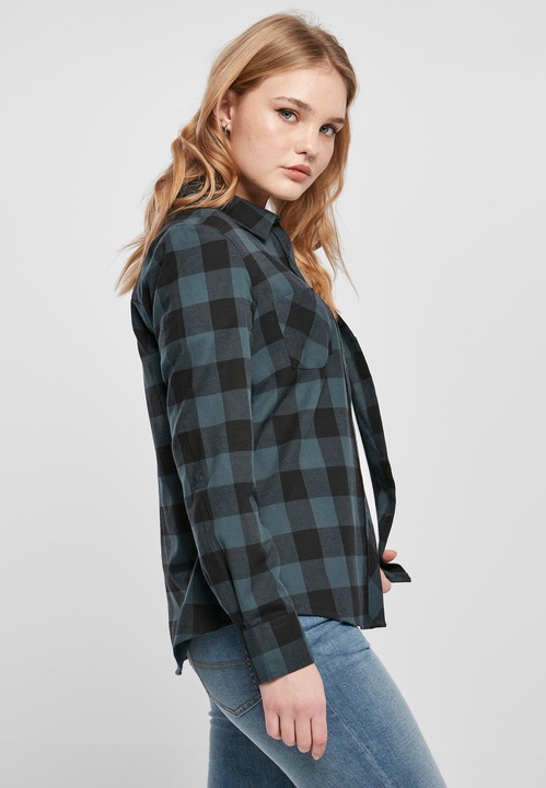 Produktbild Urban Classics Ladies Turnup Checked Flanell Shirt (L)