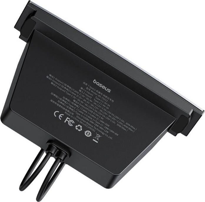 Immagine prodotto Baseus Hub T-Space con cavi da USB-C a USB-C per auto Tesla (nero) (USB-C, 3 porte)
