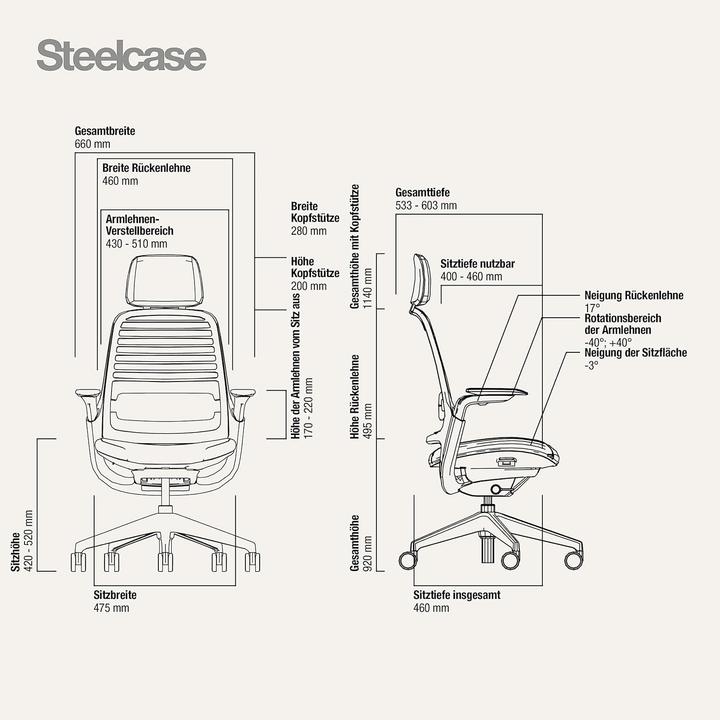 Actual product image Steelcase Office chair (42 - 52 cm)