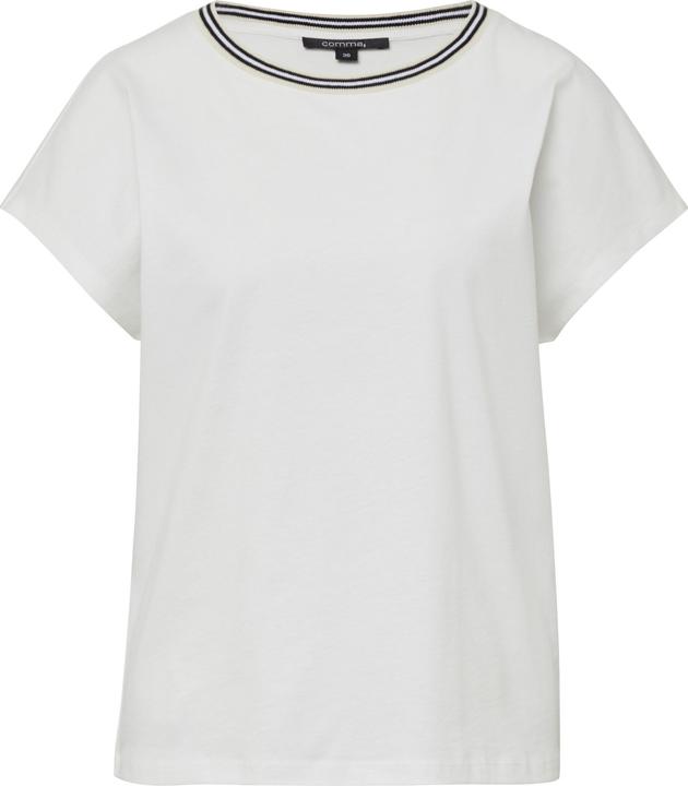 Image du produit Comma T-Shirt Baumwoll-T-Shirt mit überschnittenen Schultern (46)