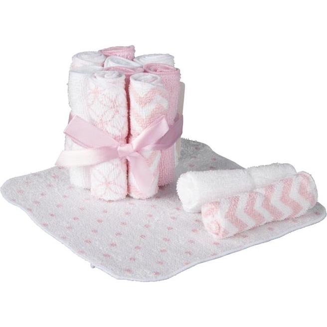 Hütte & Co., Frotteewäsche, Waschtücher - aus Baumwolle - 20 x 20 cm - 12 Stück - rosa