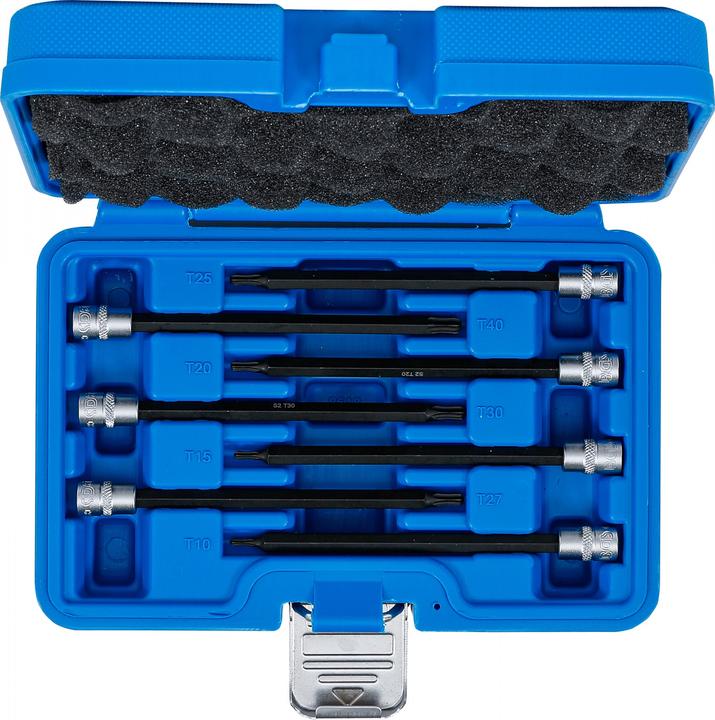Actual product image BGS Bit Socket Set | 6.3 mm (1/4") Drive | T-Star (for Torx) T10 - T50 | 9 pcs. (T-profile)