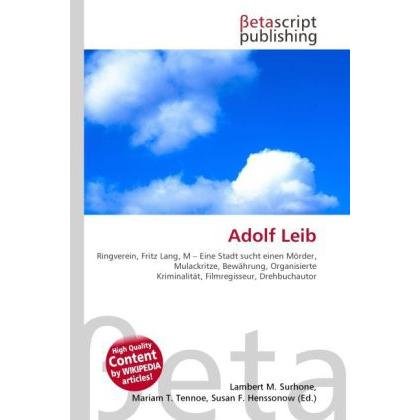 Adolf Leib, Fachbücher