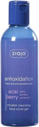 Actual product image Ziaja Micellar Gel With Peeling Acai Berry (Micellar Cleansing Face Scrub Gel) 200 Ml (Cleansing scrub, 200 ml)