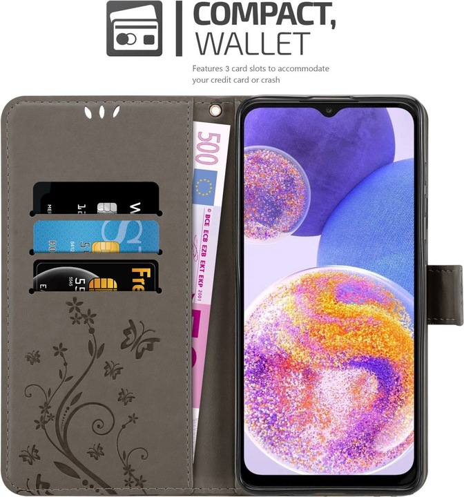 Produktbild Cadorabo Flower Book Hülle für Samsung Galaxy A23 4G (Samsung Galaxy A23)