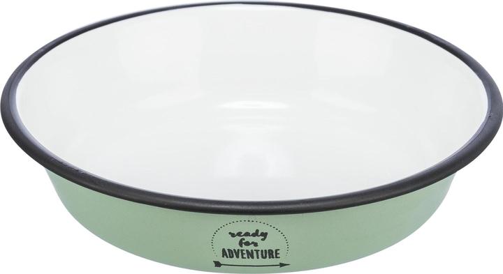 Actual product image Trixie Bowl Enamel/Stainless Steel 0.2 l, Ø 12 cm, Green (0.20 l)
