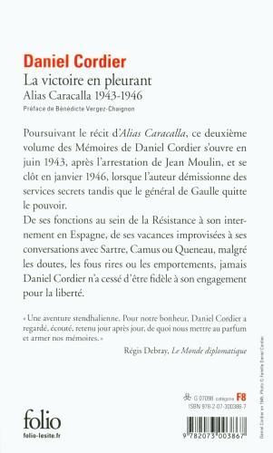 Actual product image La victoire en pleurant : alias Caracalla 1943-1946 (French, Cordier Daniel, 2023)