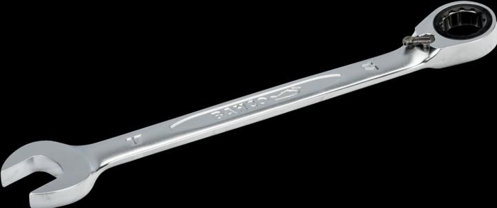 Actual product image Bahco 17 mm ratchet ring spanner, chrome-plated, 226 mm (17 mm)