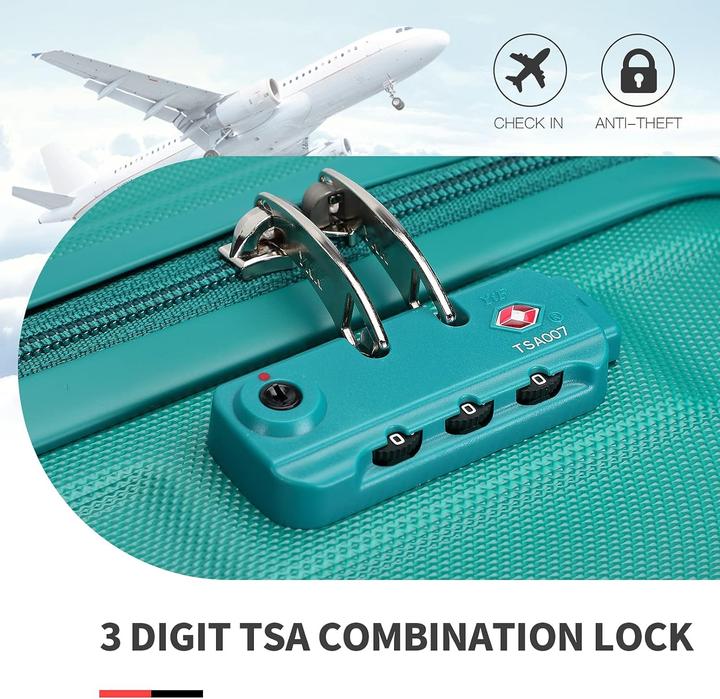 Produktbild Kono 2er Kofferset ABS Hartschalen Tuerkis (38 l)
