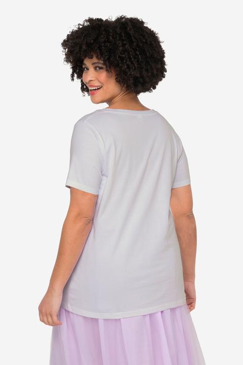 Image du produit Angel of Style T-shirt coupe Classic Fit à col rond et manches courtes, inscription (52)