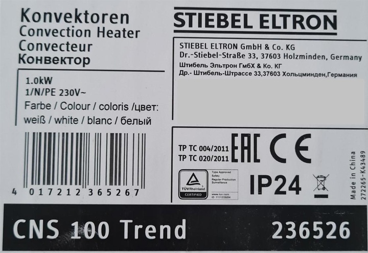 Produktbild Stiebel Eltron CNS 100 Trend (1000 W)